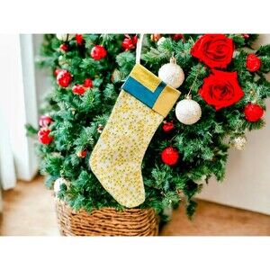 Upcycled Floral Christmas Stocking